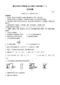 重庆市育才中学校2025届高三上学期开学考试+化学试题(无答案)