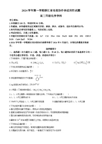 浙江省名校协作体2024-2025学年高三上学期开学考试化学试卷（Word版附答案）