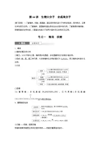第14章　第66讲　生物大分子　合成高分子（含答案） 2025年高考化学大一轮复习全新方案 讲义