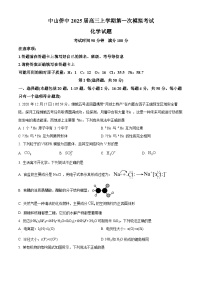 广东省中山市华侨中学2025届高三上学期第一次模拟考试化学试题（原卷版）