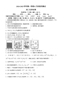 福建省厦门科技中学2024-2025学年高三上学期8月份阶段性测试化学试题