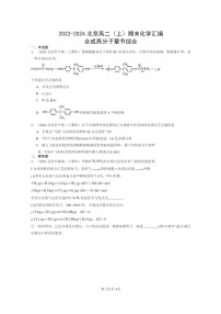 [化学]2022～2024北京高二上学期期末真题分类汇编：合成高分子章节综合