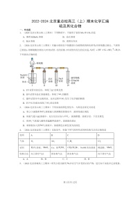 [化学]2022～2024北京重点校高三上学期期末真题分类汇编：硫及其化合物