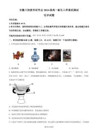 安徽六校教育研究会2024-2025学年高一上学期新生入学素质测试化学试题+答案
