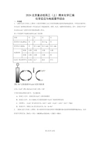 [化学]2024北京重点校高三上学期期末真题分类汇编：反应与电能章节综合