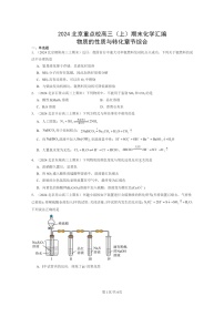 [化学]2024北京重点校高三上学期期末真题分类汇编：物质的性质与转化章节综合