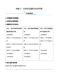 新高考化学二轮复习高频考点追踪练习专题09 化学反应速率与化学平衡（讲义）（2份打包，原卷版+解析版）