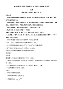 广西壮族自治区河池市八校协作体2025届高三上学期9月摸底考试  化学试题（解析版）