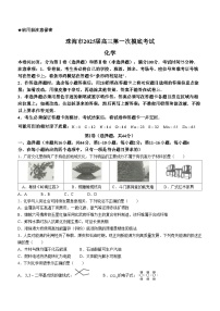 广东省珠海市2025届高三上学期第一次摸底考试++化学试题(无答案)