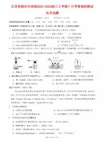 江苏省扬州市高邮2023_2024高三化学上学期10月学情调研测试试题pdf