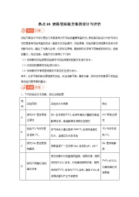 高考化学热点试题热点08表格型实验方案的设计与评价含解析答案