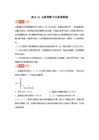 高考化学热点试题热点12元素推断与元素周期律含解析答案