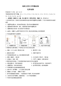 黑龙江省哈尔滨师范大学附属中学2024-2025学年高一上学期入学测试化学试卷（Word版附答案）