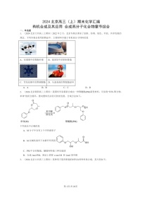 [化学]2024北京高三上学期期末真题分类汇编：有机合成及其应用合成高分子化合物章节综合