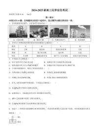 [化学]北京广渠门中学2024～2025学年高三上学期开学定位考试试题(有答案)