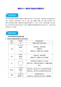 新高考化学二轮复习培优练习重难点06 有机化学基础(选择题部分（解析版）