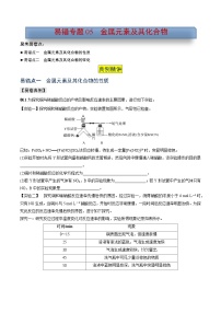 新高考化学三轮复习考前冲刺练习易错专题05 金属元素及其化合物（2份打包，原卷版+解析版）