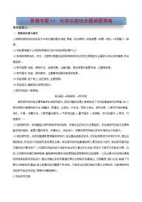 新高考化学三轮复习考前冲刺练习易错专题19 化学实验综合题解题策略（2份打包，原卷版+解析版）