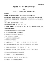 湖南名校联盟2024-2025学年高二上学期入学考试化学试题（原卷版+解析版）