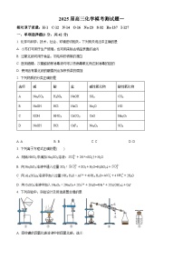 宁夏回族自治区西吉中学2024-2025学年高三上学期开学考试 化学试题（原卷版+解析版）