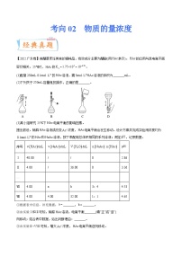 新高考化学一轮复习考点过关练考向02 物质的量浓度（含解析）