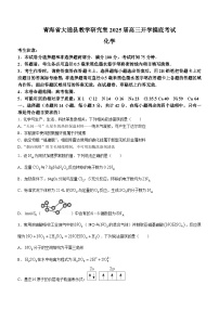 青海省西宁市大通回族土族自治县2024-2025学年高三上学期开学摸底考试化学试题