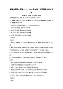 [化学][期末]湖南省邵阳市邵东市223-2024学年高一下学期期末考试试题(解析版)