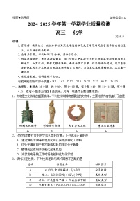 广东省深圳市罗湖区2024-2025学年高三上学期9月质量检测化学试题（Word版附答案）