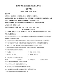 四川省遂宁市射洪中学校2024-2025学年高二上学期开学考试 化学试题（原卷版+解析版）