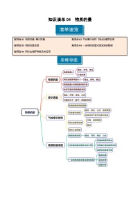 知识清单04 物质的量（含答案） 2025年高考化学一轮复习知识清单