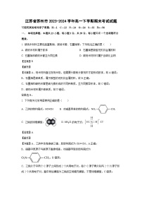 【化学】江苏省苏州市2023-2024学年高一下学期期末考试试题（解析版）