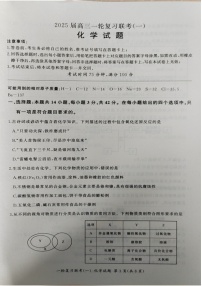 2025届百师联盟高三上学期一轮复习联考（一）化学试卷