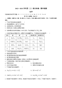 辽宁省沈阳市重点高中联合体2022-2023学年高一上学期期中检测化学试题(