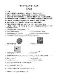 新疆维吾尔自治区喀什第二中学2024-2025学年高三上学期9月份月考化学试卷