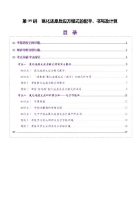 第05讲 氧化还原反应方程式的配平、书写及计算（讲义）（含答案） 2025年高考化学一轮复习讲练测（新教材新高考）