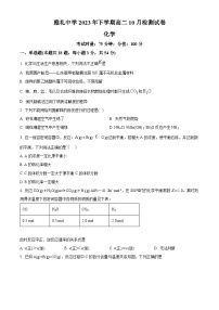 湖南省长沙市雅礼中学2023-2024学年高二上学期第一次月考化学试题（Word版附解析）