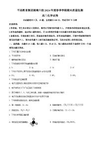 湖南省长沙市平高教育集团六校2023-2024学年高二下学期期末联考+化学试卷（含答案）