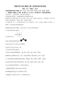 [化学]湖南省长沙市周南教育集团2024～2025学年高三上学期10月月考试题(有答案)