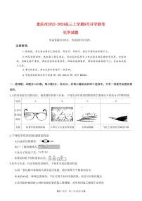 重庆市2023_2024高三化学上学期9月开学联考试题pdf