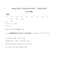 河南省商丘市夏邑县第一高级中学2024-2025学年高一上学期月考 化学试卷