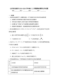 山西省运城市2024-2025学年高三上学期摸底调研化学试题