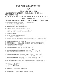 湖南省长沙市雅礼中学2024-2025学年高三上学期月考（二）化学试题