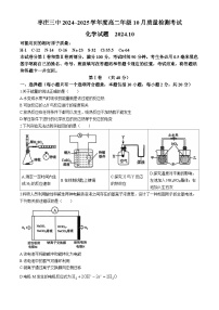 山东省枣庄市第三中学2024-2025学年高二上学期第一次月考 化学试题