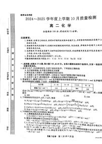 河南省周口市鹿邑县第二高级中学2024-2025学年度上学期高二化学10月份质量检测试卷及答案详解