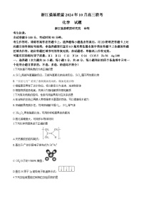 浙江省强基联盟2024-2025学年高三上学期10月联考化学试题（含解析）