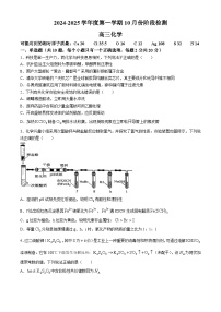 山东省滕州市第一中学2024-2025学年高三上学期10月阶段检测化学试题(无答案)