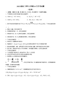 黑龙江省龙东联盟2024-2025学年高二上学期10月份月考化学试卷