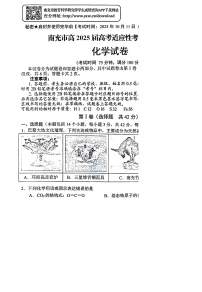 四川省南充市2025届高三高考适应性考试（一诊）化学