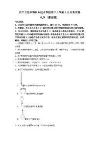 辽宁省葫芦岛市长江卫生中等职业技术学校2024-2025学年高三上学期10月月考化学试题