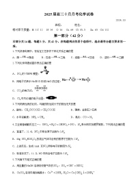 北京市第二十中学2024-2025学年高三上学期10月月考 化学试题